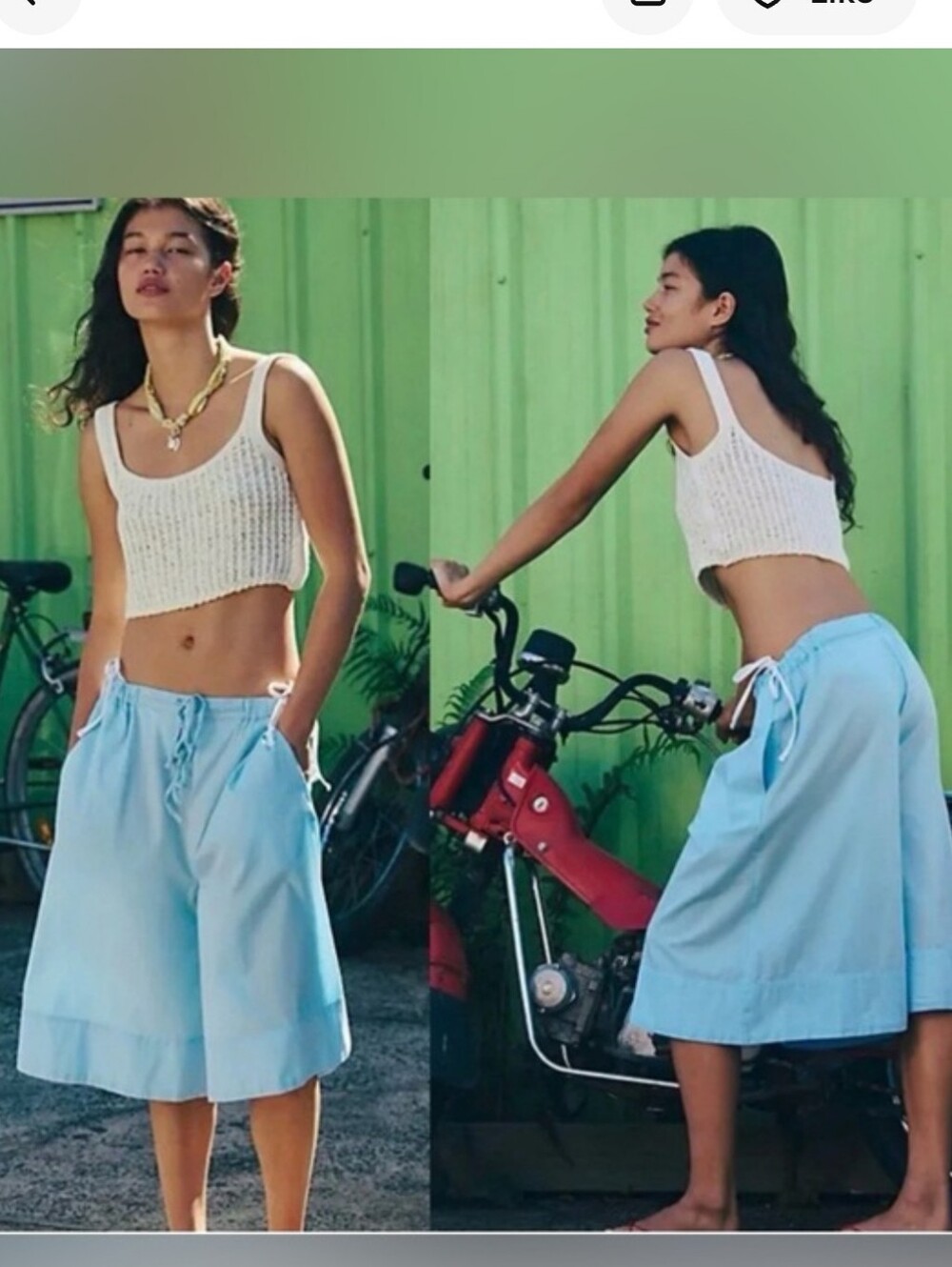 💙MENORCA BERMUDA/CAPRI SHORTS BY "FREE-EST BY "FREE PEOPLE 💙